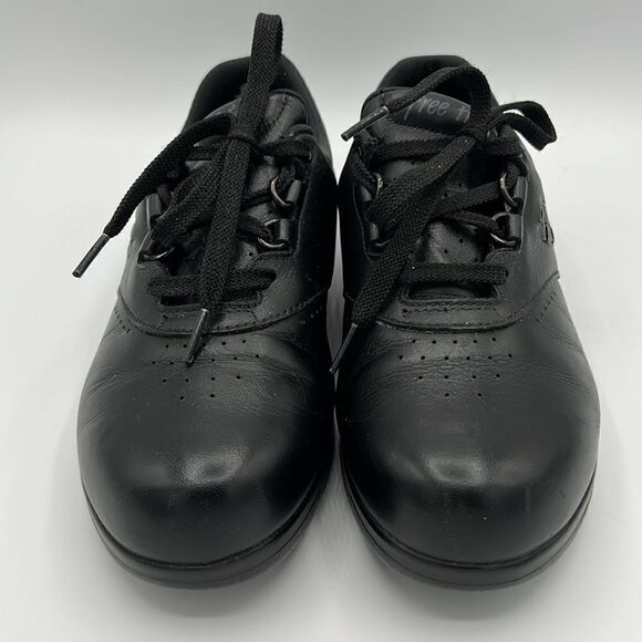 SAS Black Leather Free Time Walking Shoe Sneakers w/ Tripad Comfort Size 6W. B52 - Picture 3 of 11